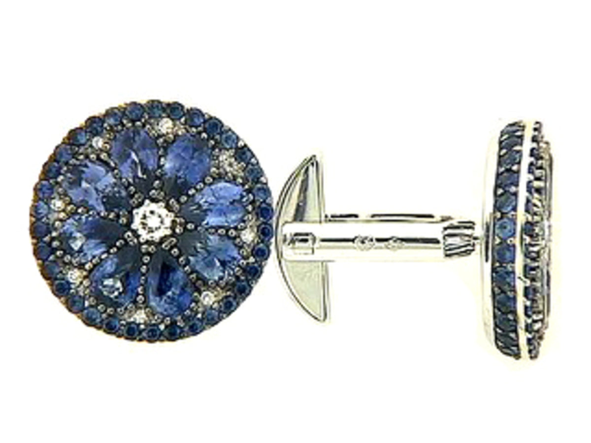 SAPPHIRE & DIAMOND CUFF LINKS