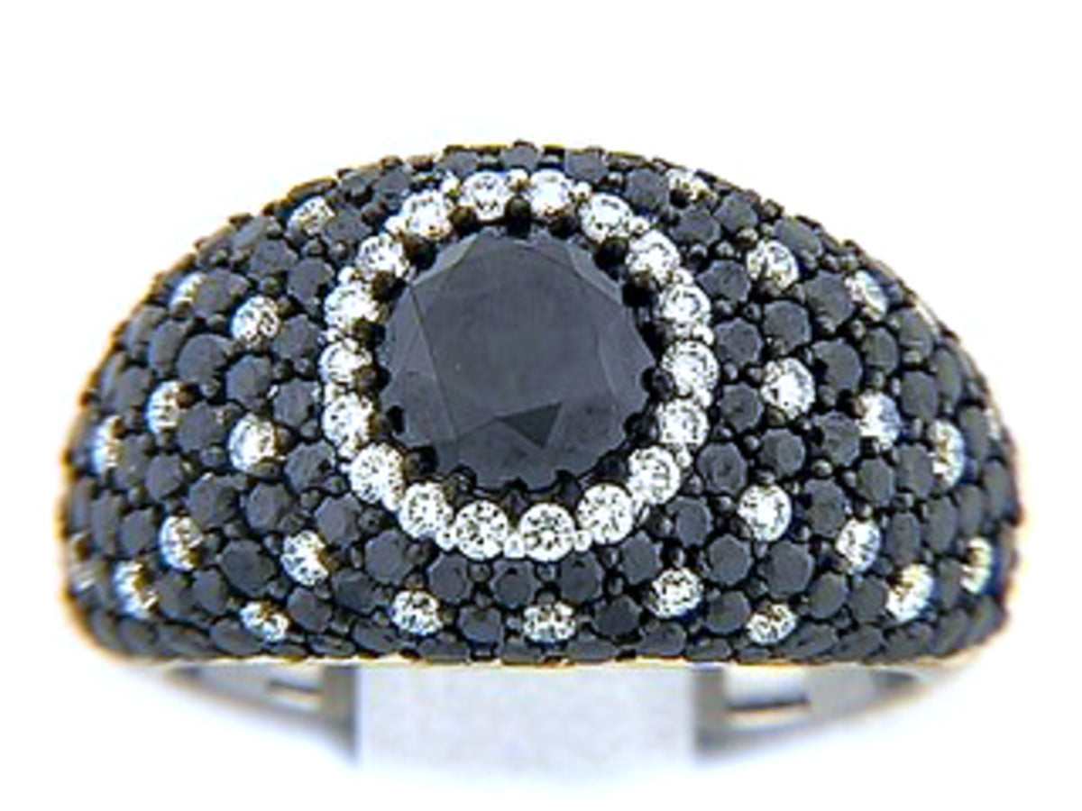 SEMI MOUNT BLACK & WHITE DIAMOND RING
