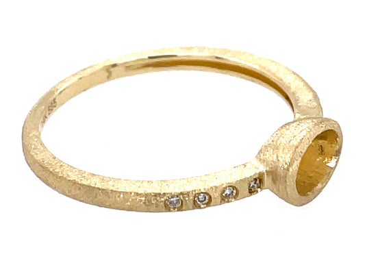 DIAMOND BEZEL SEMI MOUNT RING, SATIN FINISH