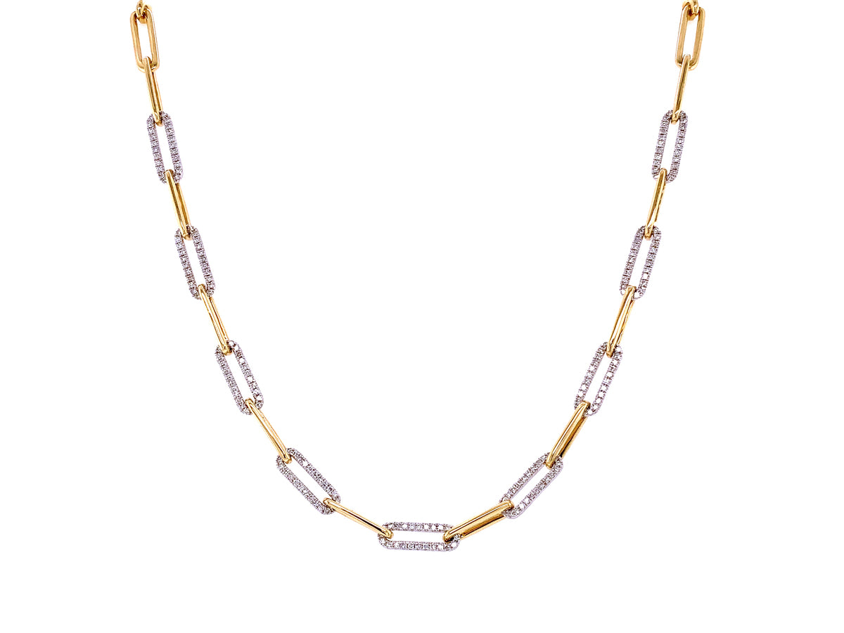 DIAMOND LINK 14" NECKLACE