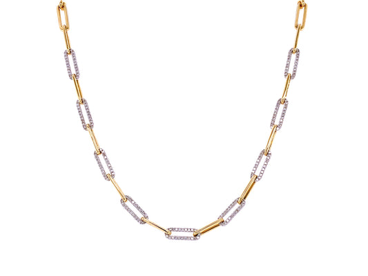 DIAMOND LINK 14" NECKLACE