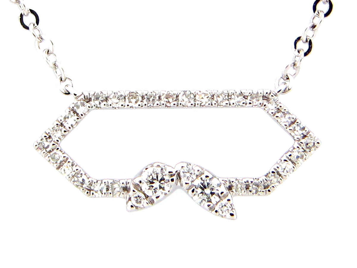 DIAMOND HEXAGON PENDANT NECKLACE