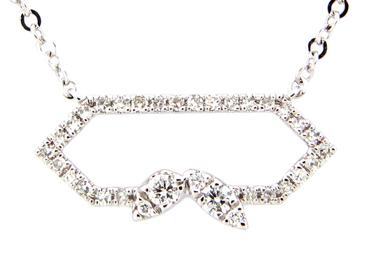 DIAMOND HEXAGON PENDANT NECKLACE