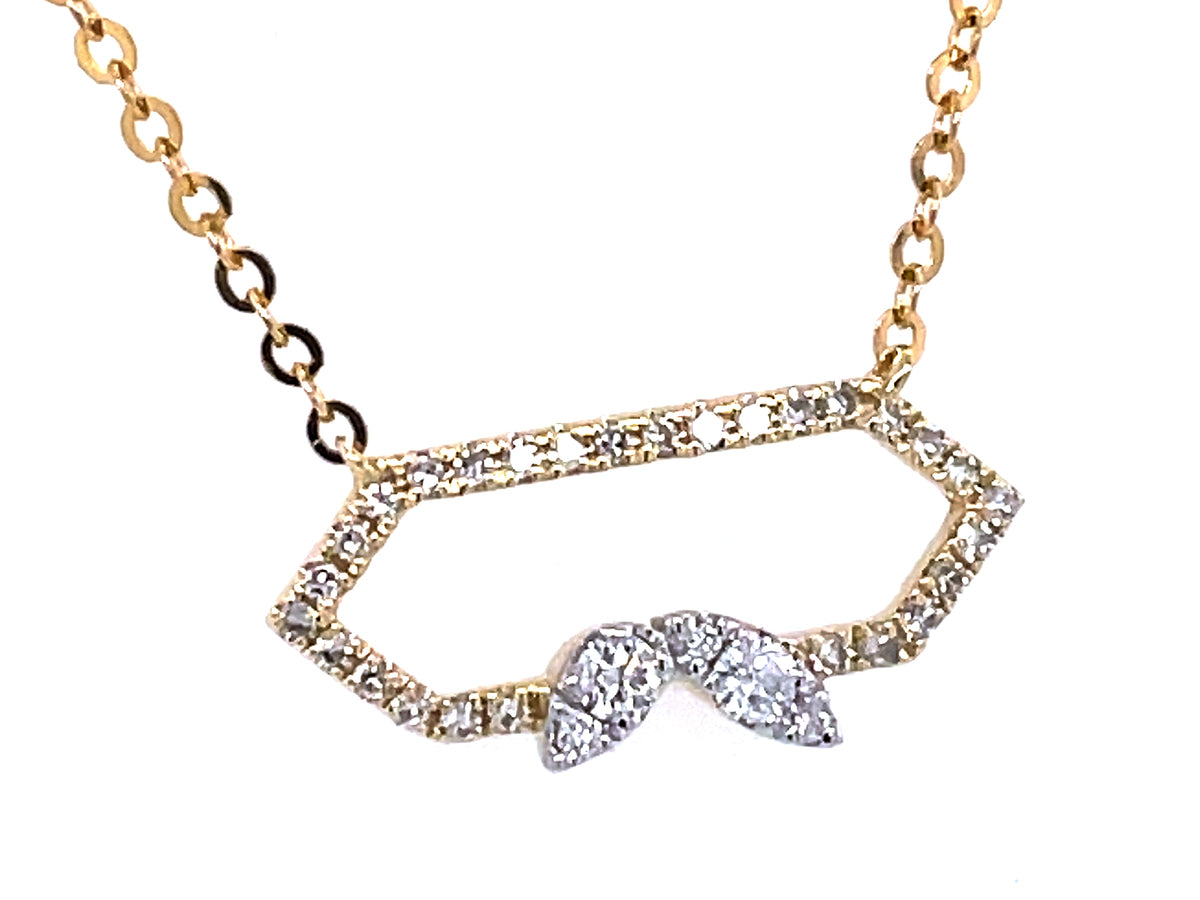 DIAMOND HEXAGON PENDANT NECKLACE