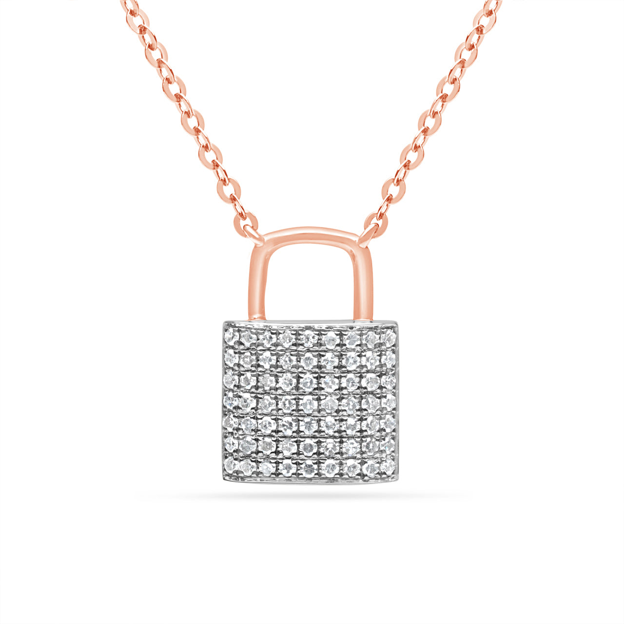 Diamond Padlock Necklace
