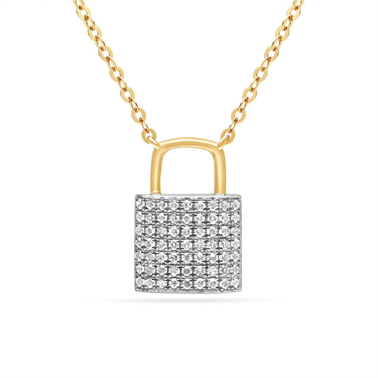 Diamond Padlock Necklace