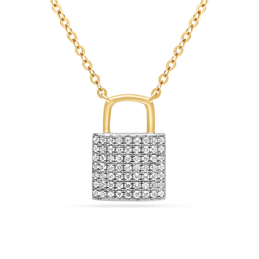 Diamond Padlock Necklace