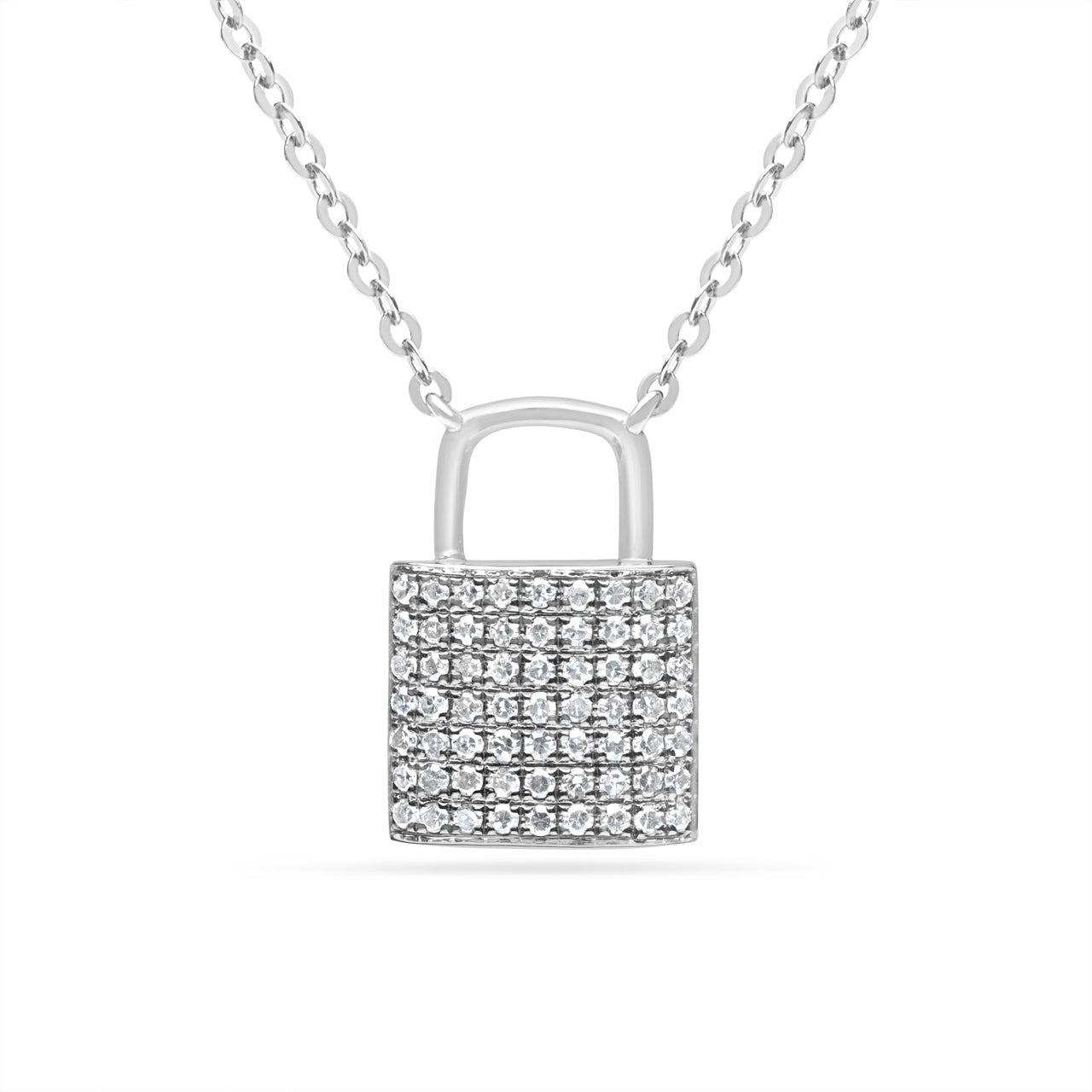 Diamond Padlock Necklace
