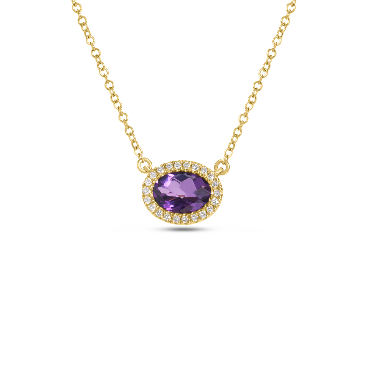 Amethyst & Diamond Essential Necklace