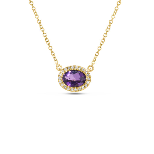 Amethyst & Diamond Essential Necklace