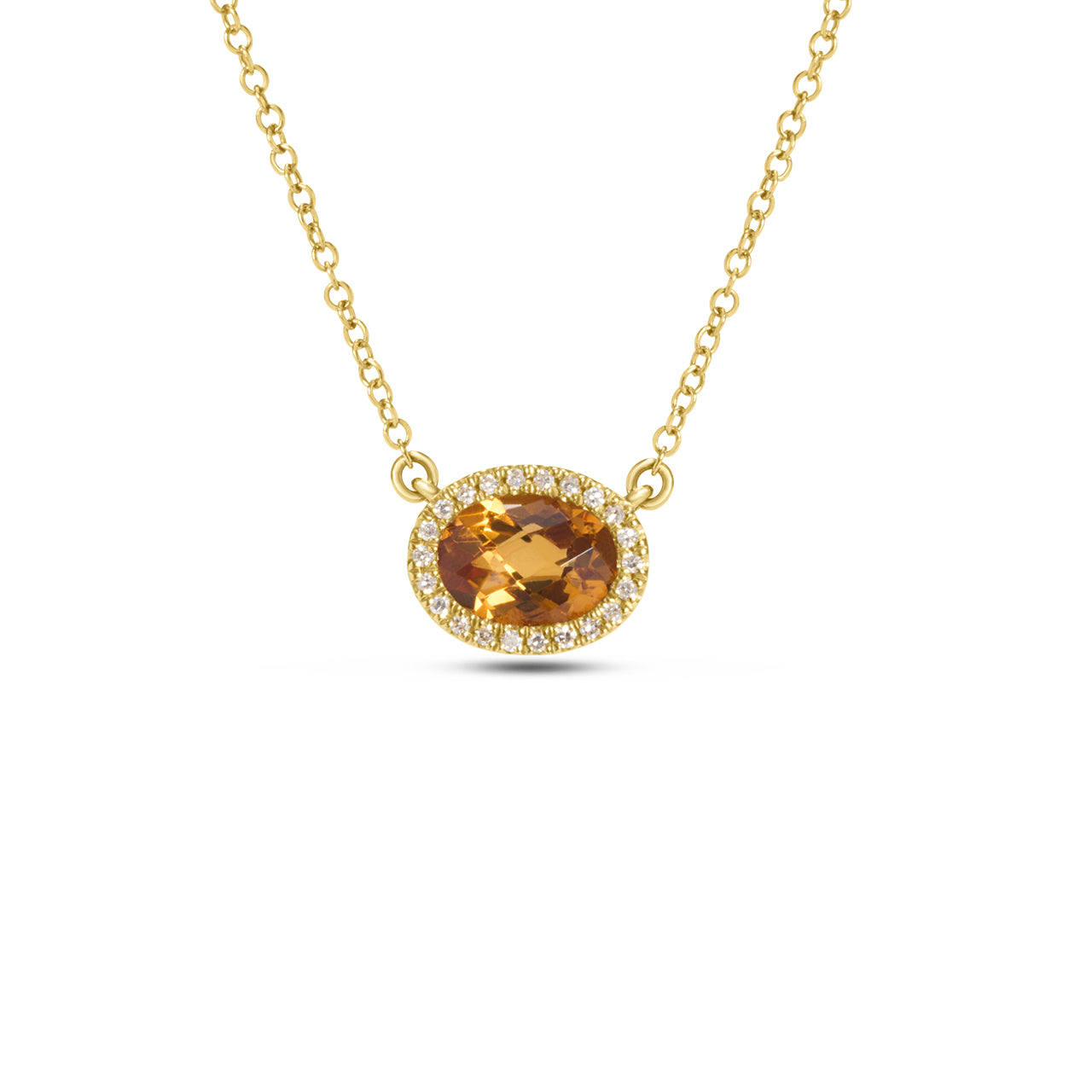 Citrine & Diamond Essential Necklace
