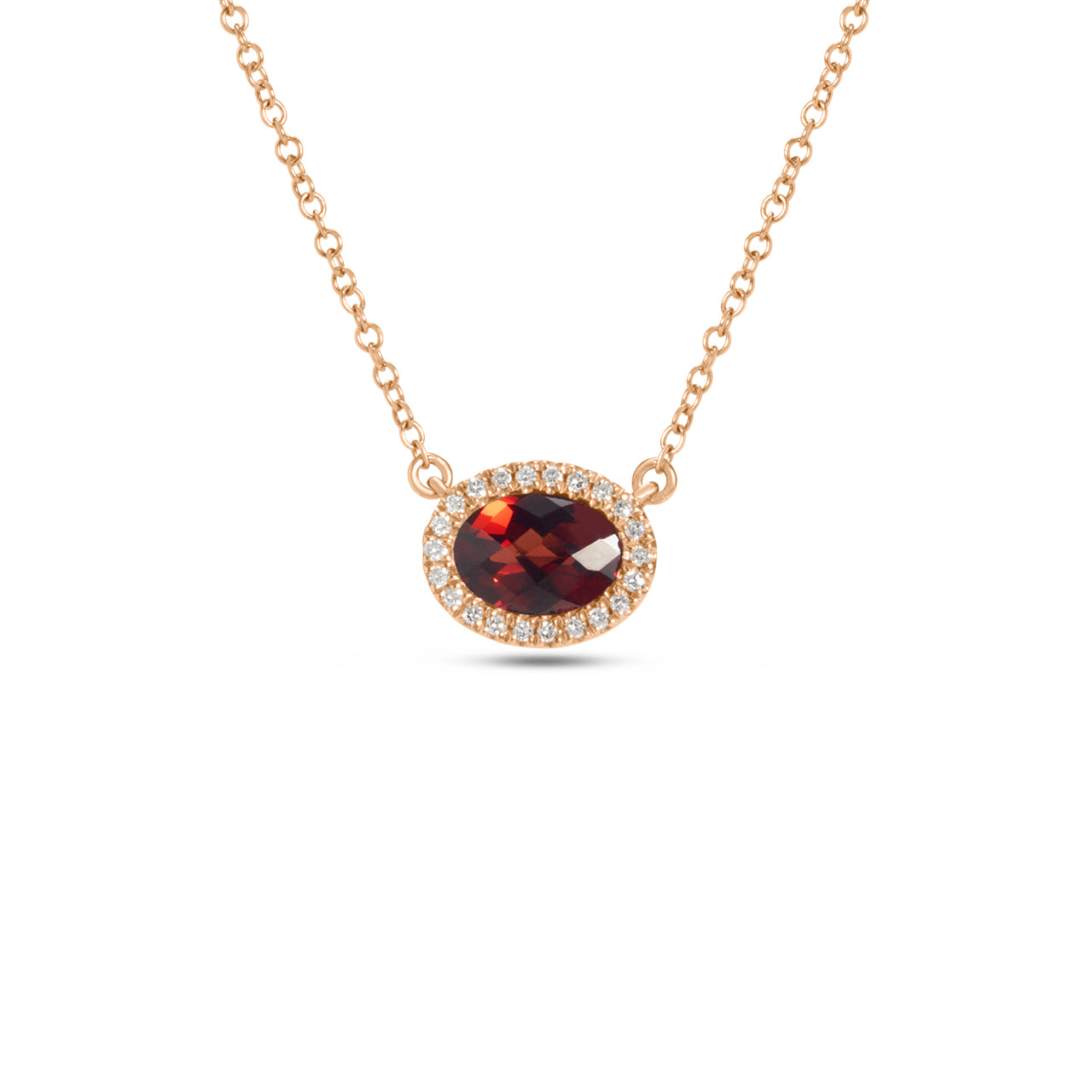 Garnet & Diamond Essential Necklace