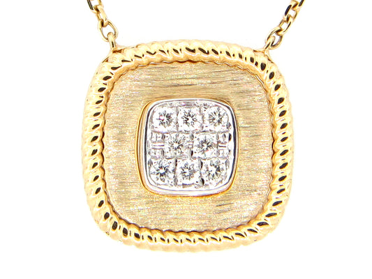DIAMOND PENDANT NECKLACE, 18"/17"/16" , 14KY (N)