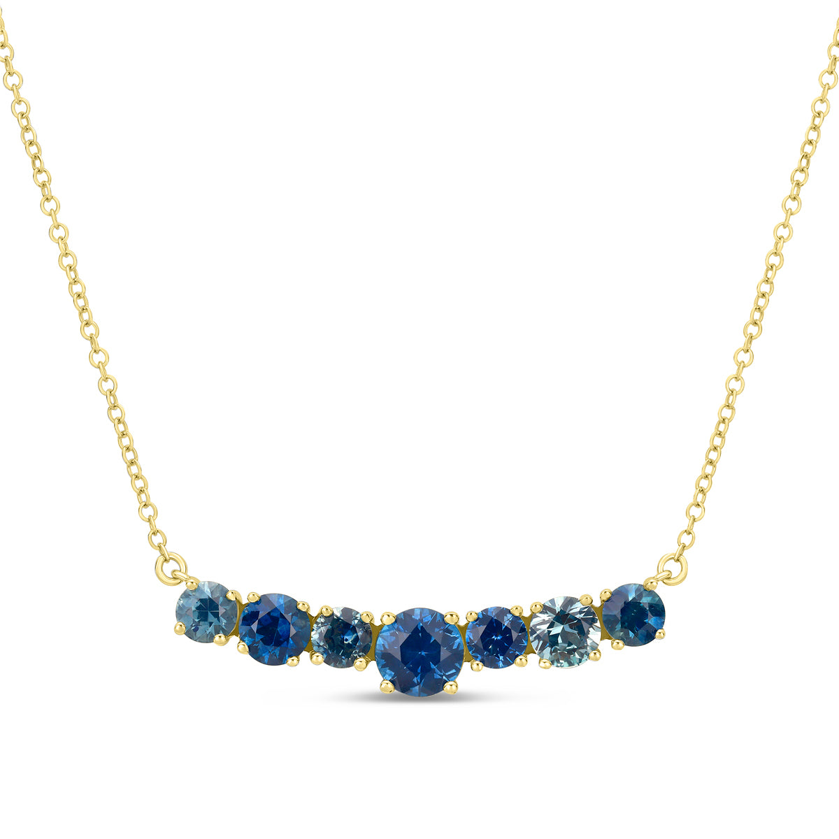 Montana Sapphire Alternating Bar Necklace