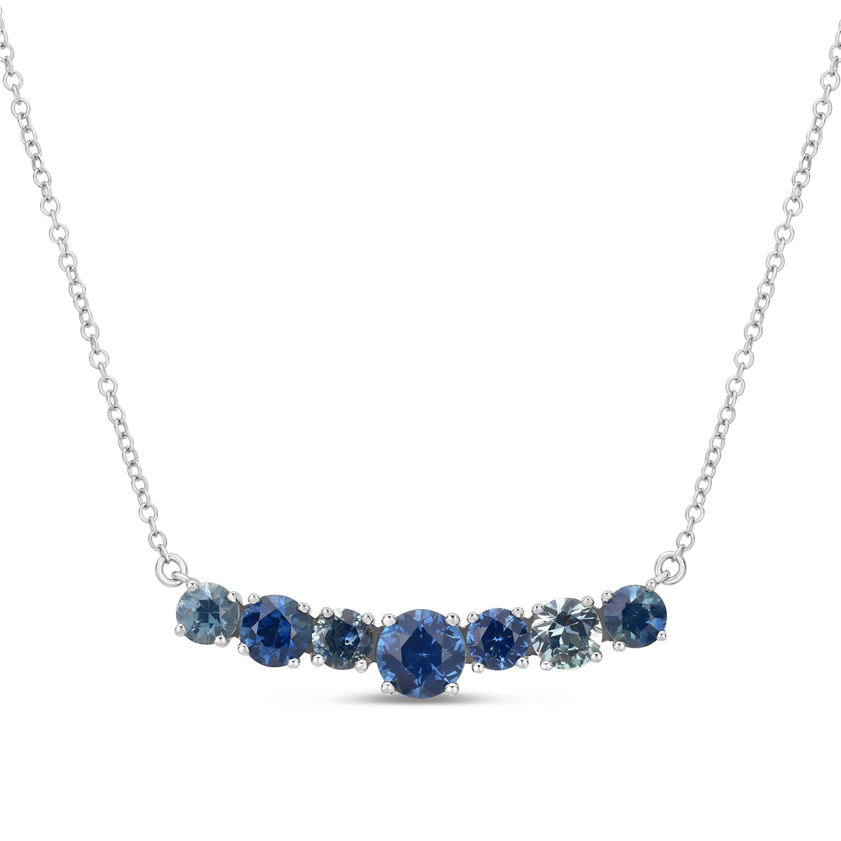 Montana Sapphire Alternating Bar Necklace