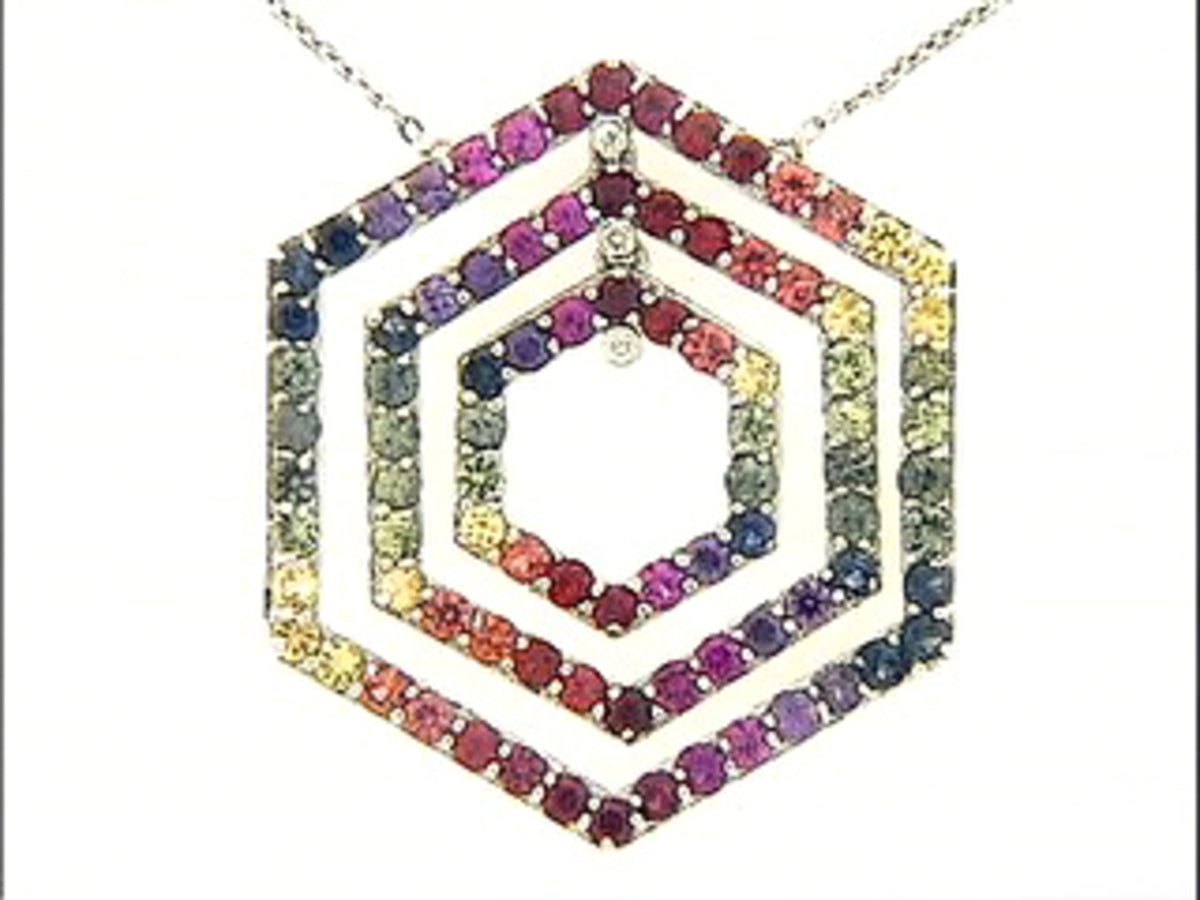 F/C SAPPHIRE & DIAMOND NECKLACE