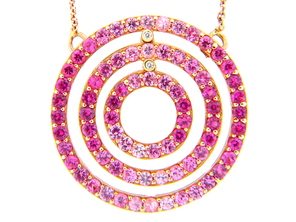 PINK SAPPHIRE & DIAMOND NECKLACE