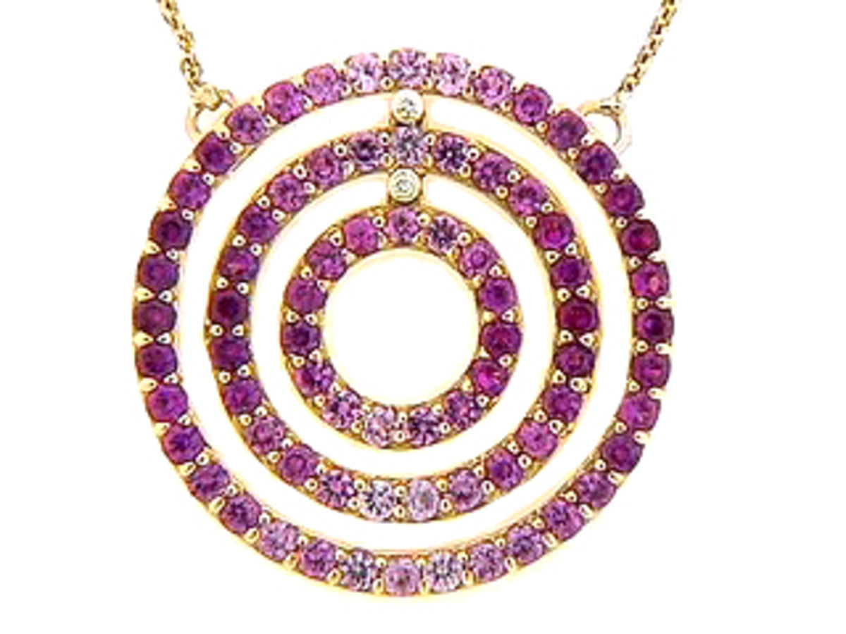 PINK SAPPHIRE & DIAMOND NECKLACE