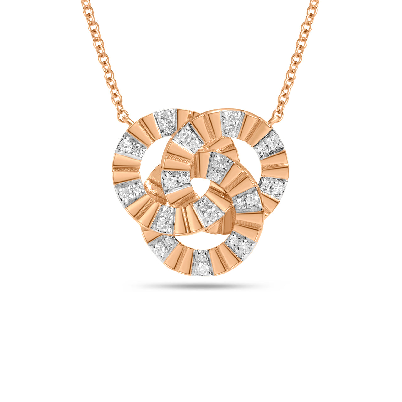 Diamond Interlocking Circle Necklace