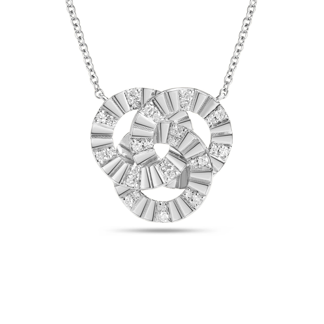 Diamond Interlocking Circle Necklace