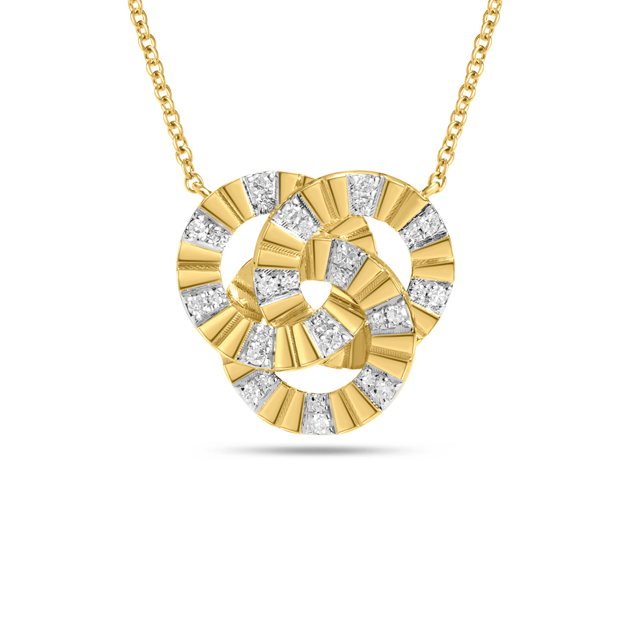 Diamond Interlocking Circle Necklace