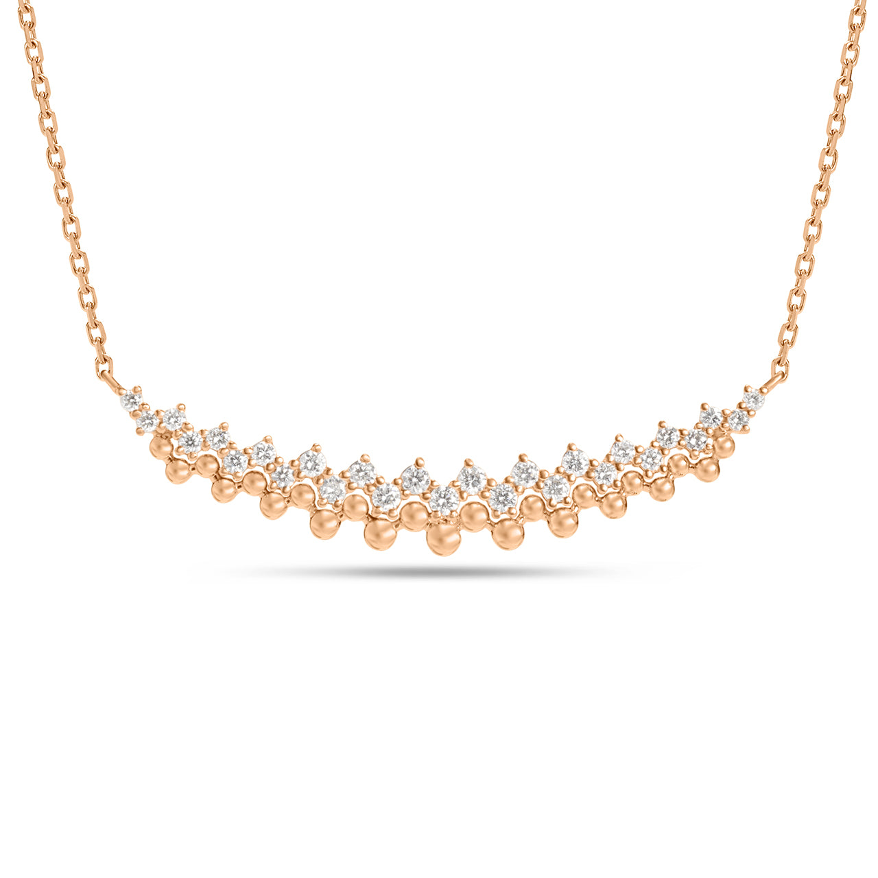 Diamond Beaded Stich Necklace