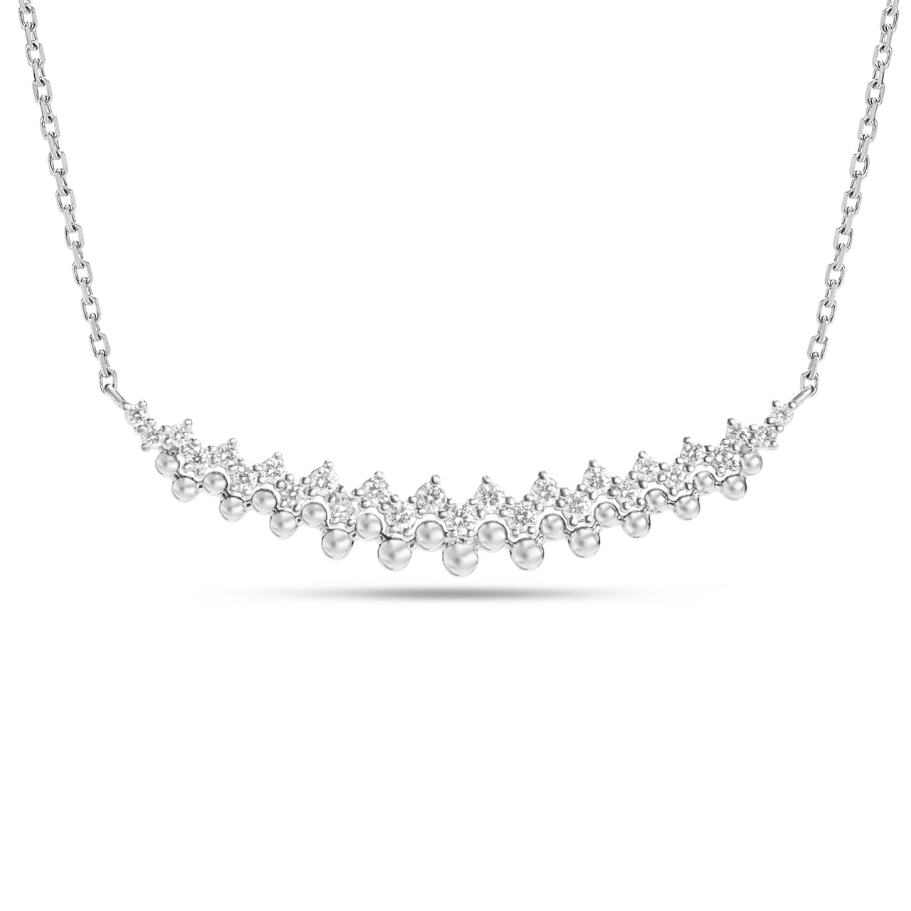 Diamond Beaded Stich Necklace
