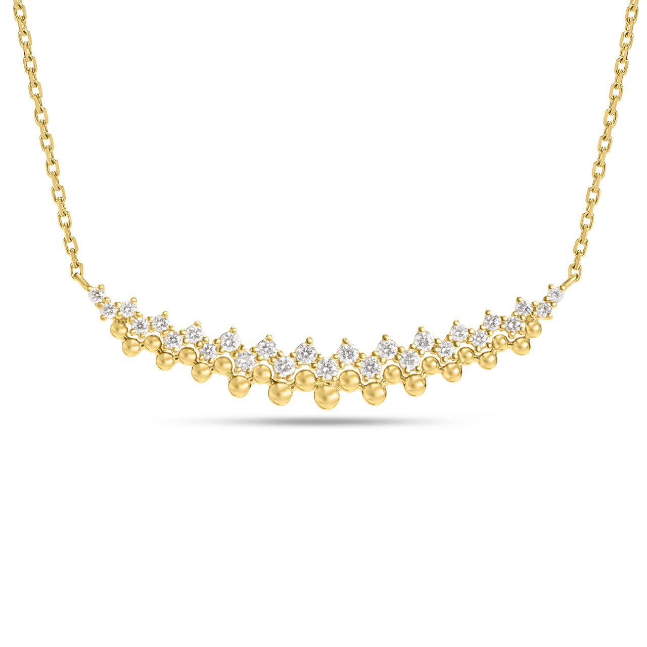 Diamond Beaded Stich Necklace