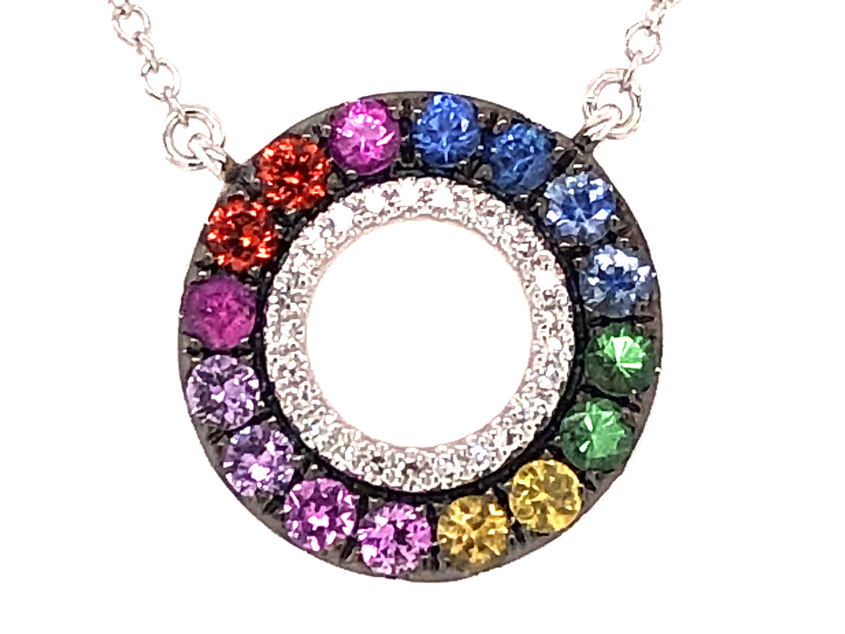 CIRCLE RAINBOW SAPPHIRE