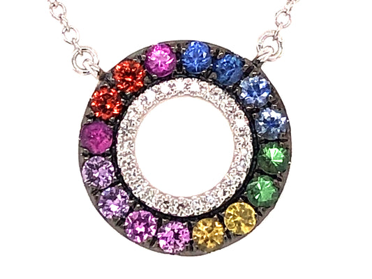 CIRCLE RAINBOW SAPPHIRE