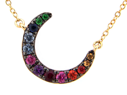 CRESCENT MOON RAINBOW SAPPHIRE