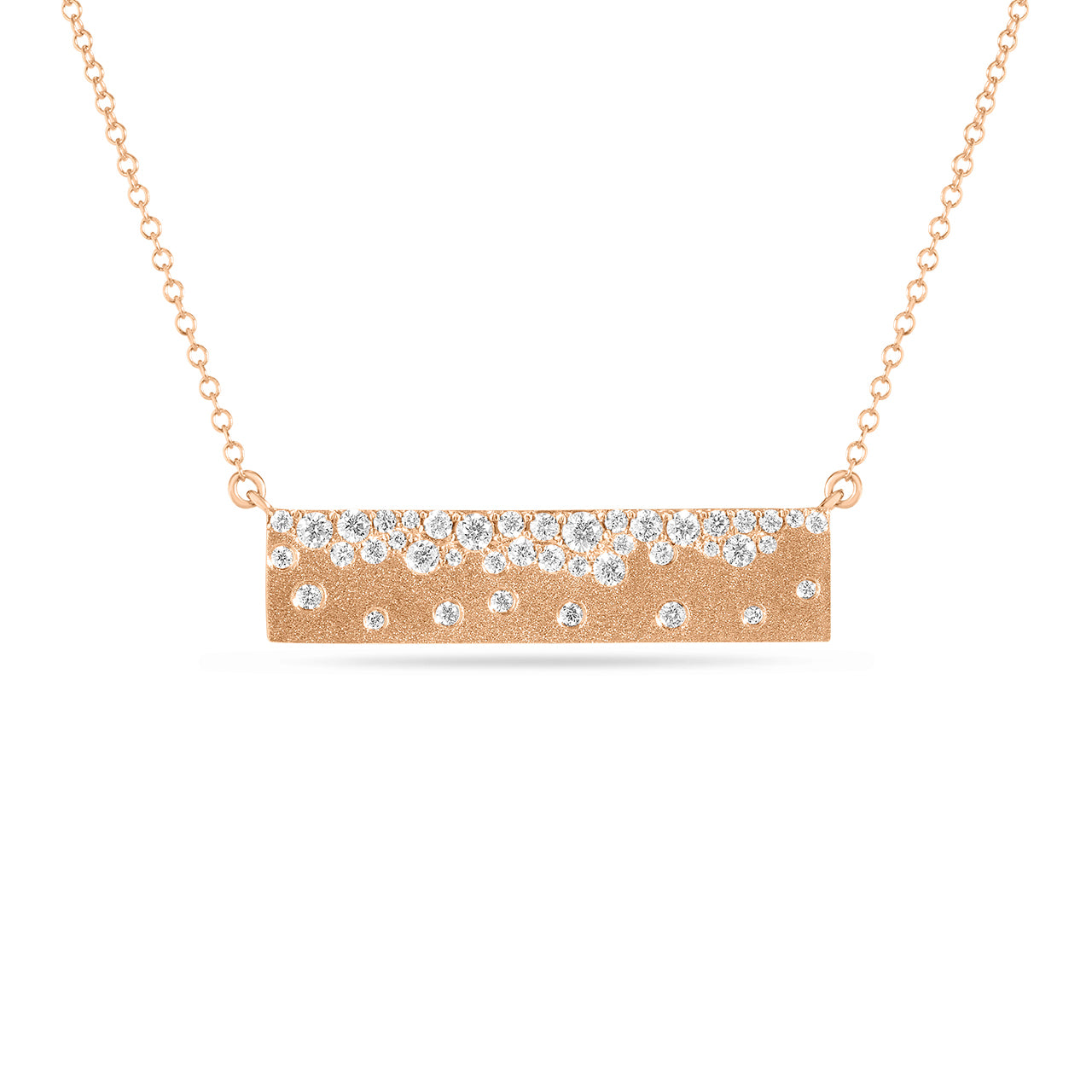 Diamond Confetti Horizontal Bar Necklace