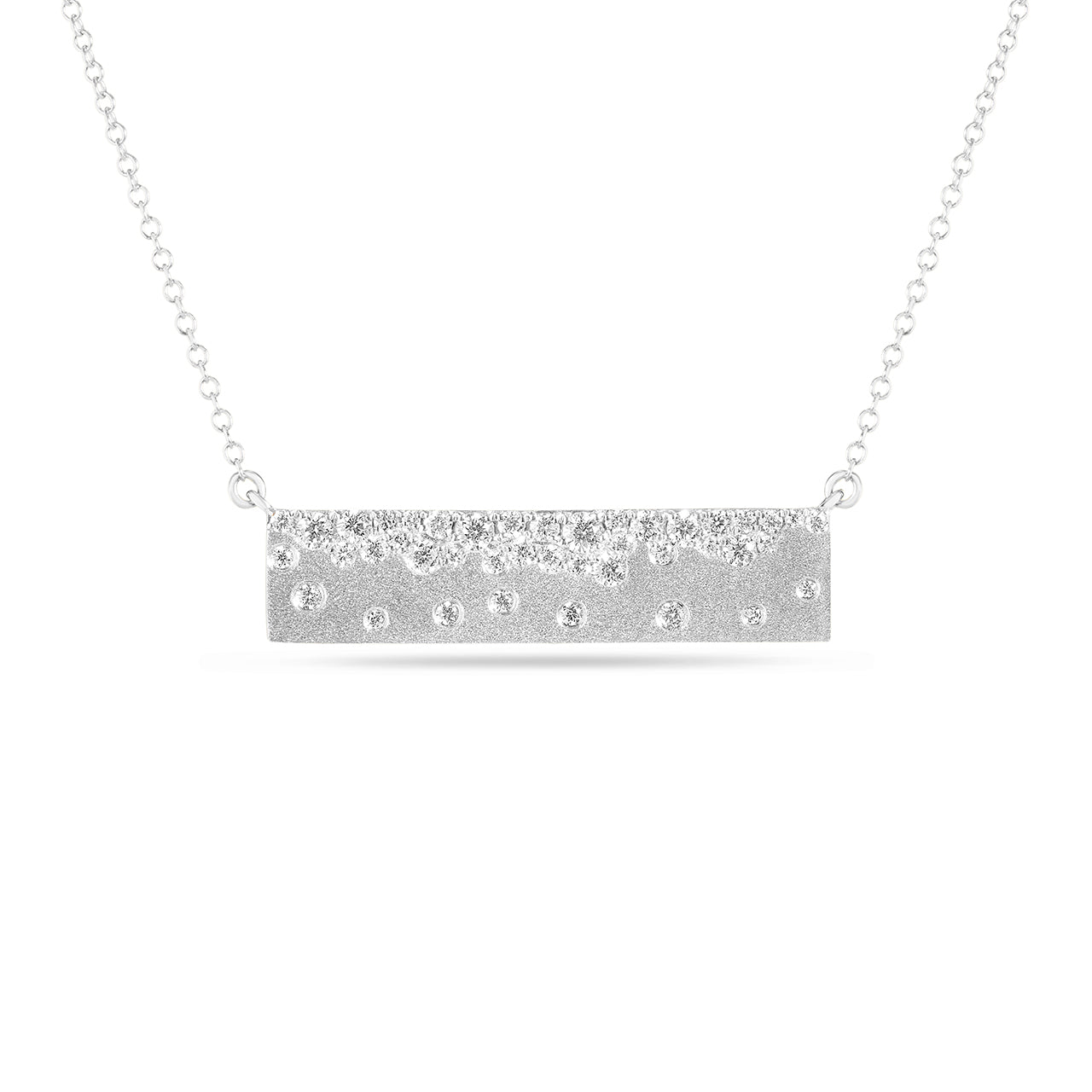 Diamond Confetti Horizontal Bar Necklace