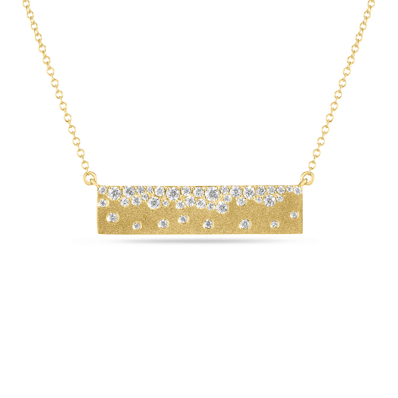 Diamond Confetti Horizontal Bar Necklace
