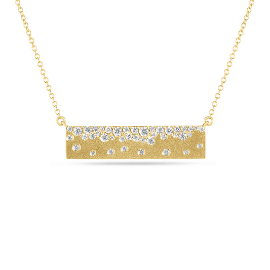 Diamond Confetti Horizontal Bar Necklace