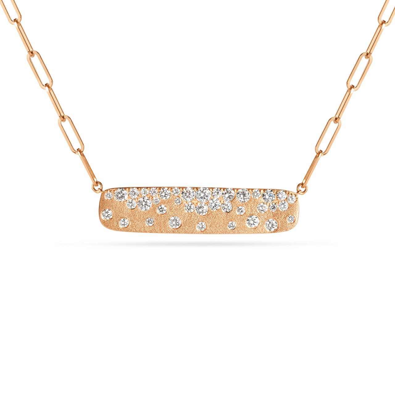 Diamond Confetti Horizontal Bar Necklace