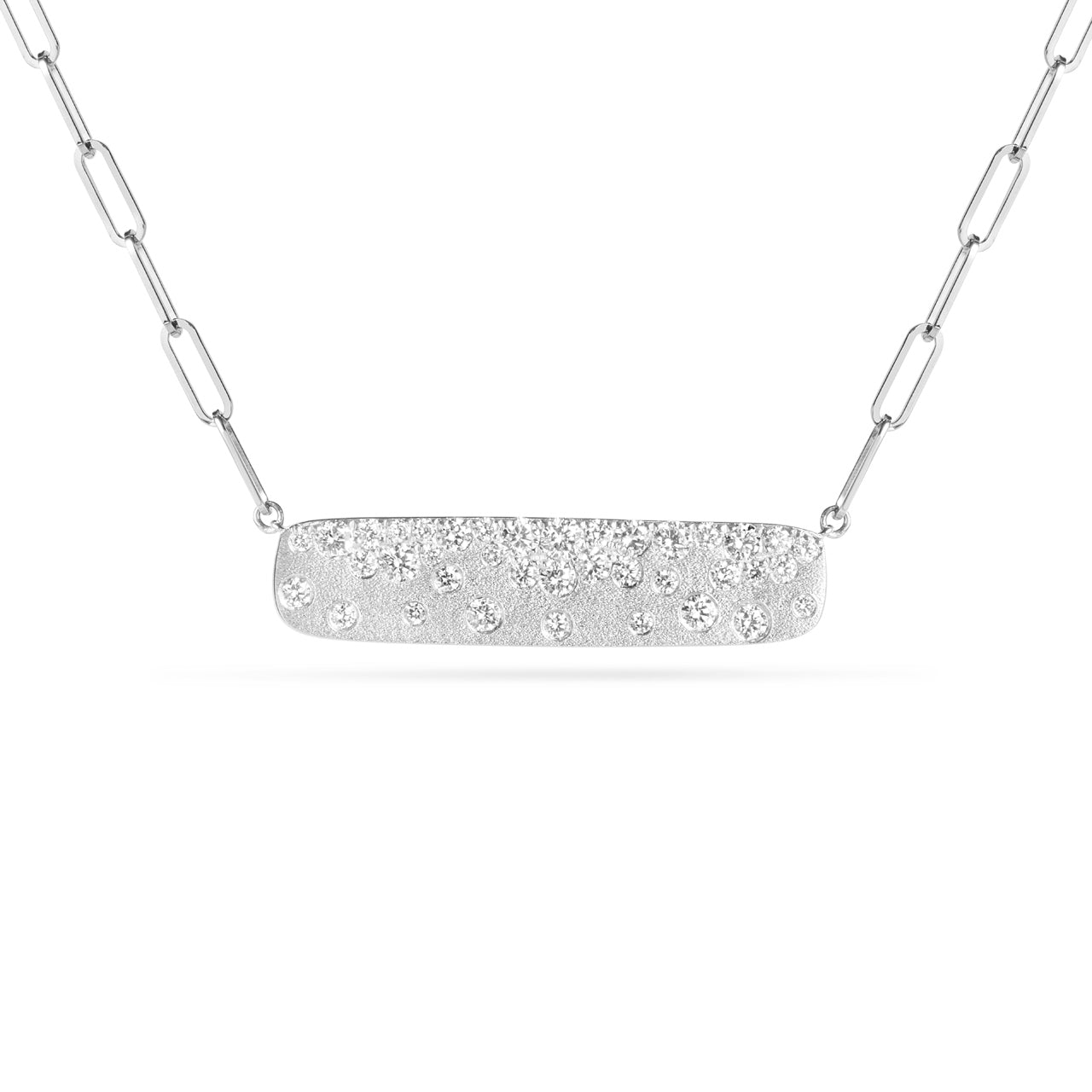 Diamond Confetti Horizontal Bar Necklace