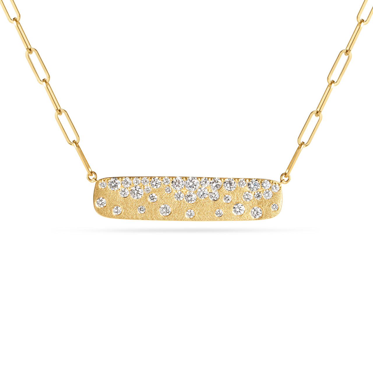 Diamond Confetti Horizontal Bar Necklace