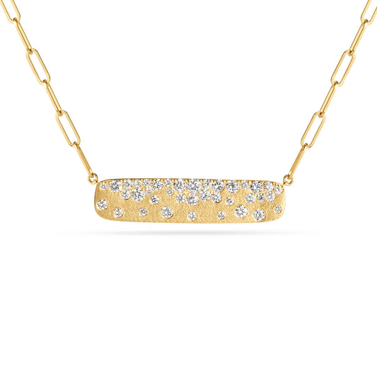 Diamond Confetti Horizontal Bar Necklace