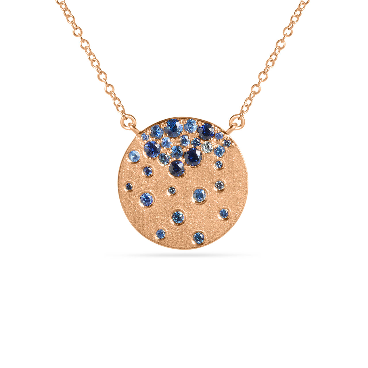 Sapphire Confetti Signature Disc Necklace