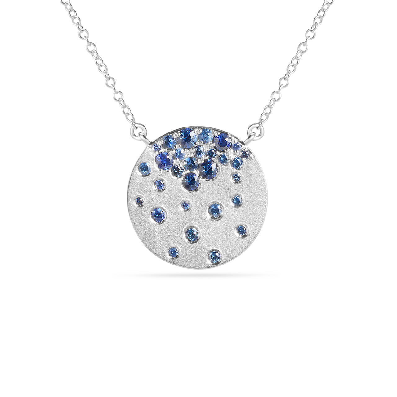 Sapphire Confetti Signature Disc Necklace