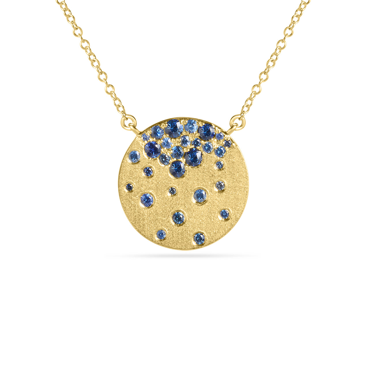 Sapphire Confetti Signature Disc Necklace