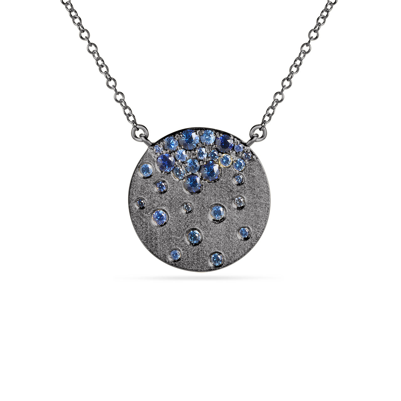 Sapphire Confetti Signature Disc Necklace