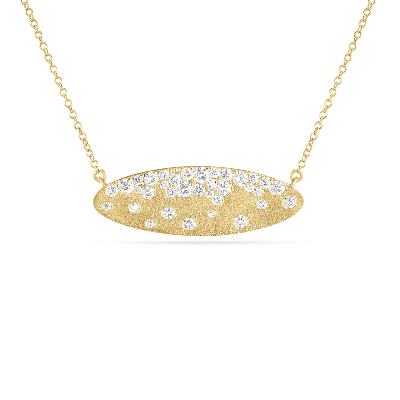 Diamond Confetti Moval Necklace