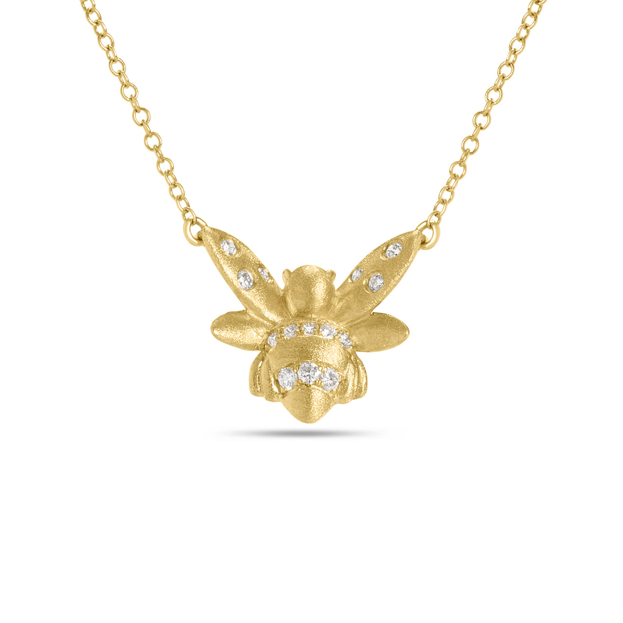 Diamond Bumblebee Necklace