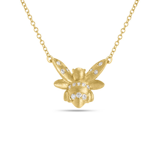 Diamond Bumblebee Necklace