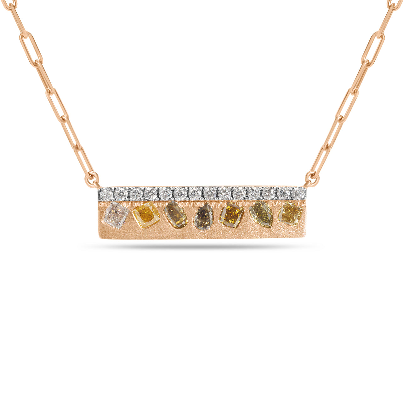Fancy Diamond Confetti Stack Necklace