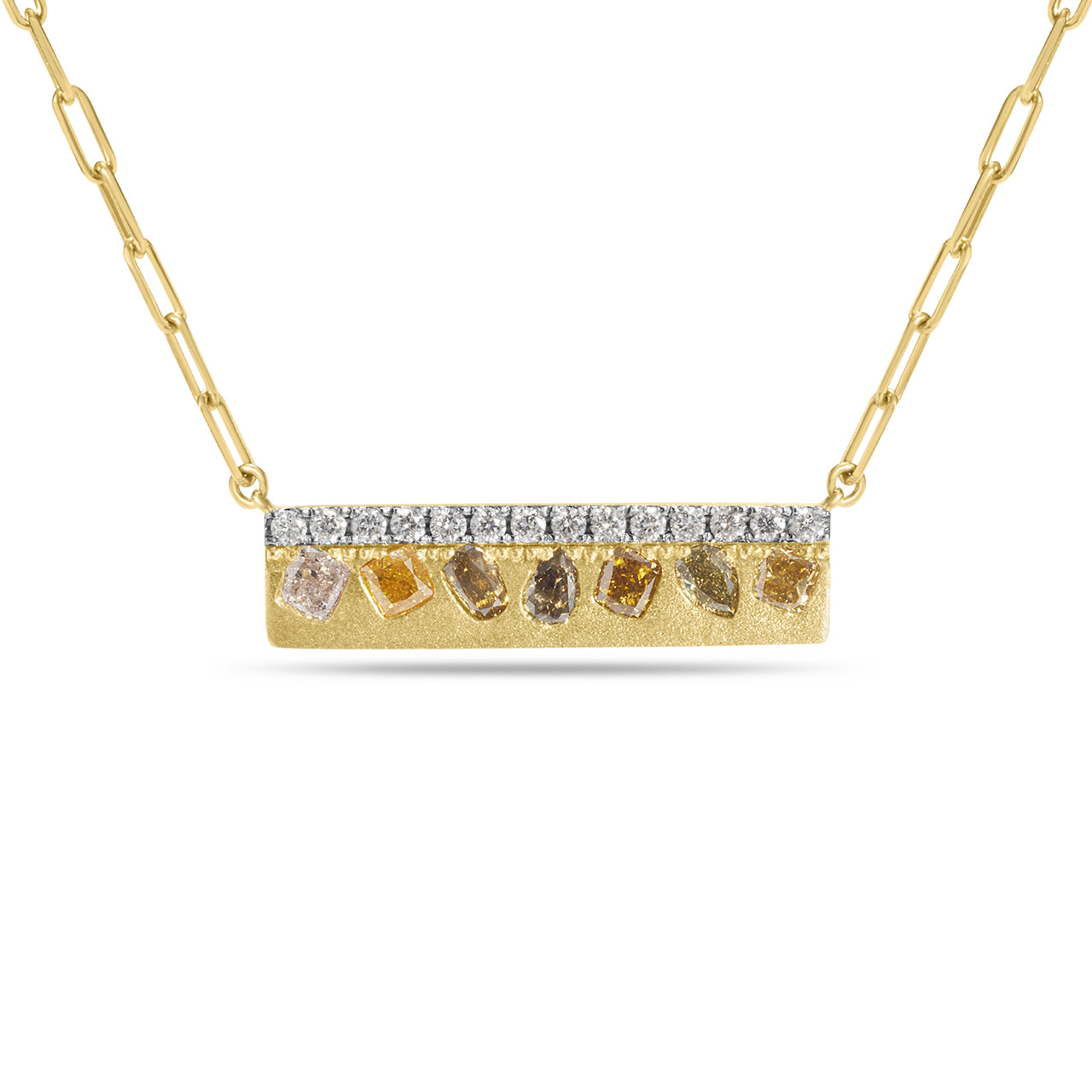 Fancy Diamond Confetti Stack Necklace
