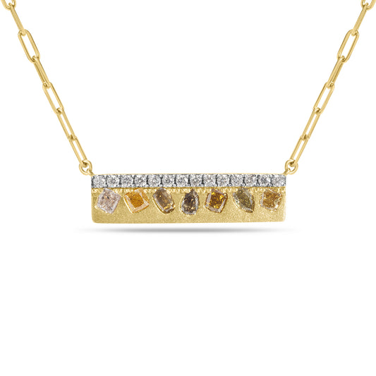 Fancy Diamond Confetti Stack Necklace