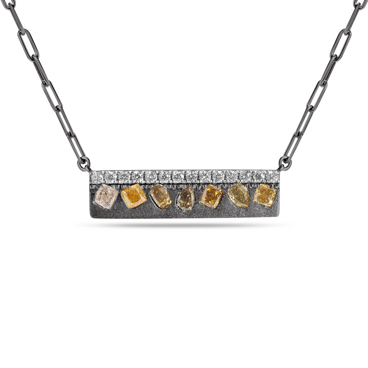 Fancy Diamond Confetti Stack Necklace
